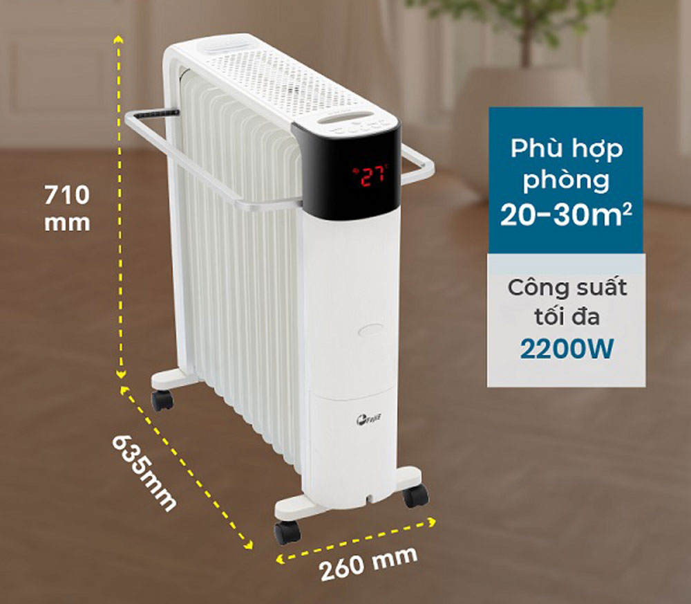 Máy Sưởi Dầu FujiE OFR7813 - Hàng chính hãng