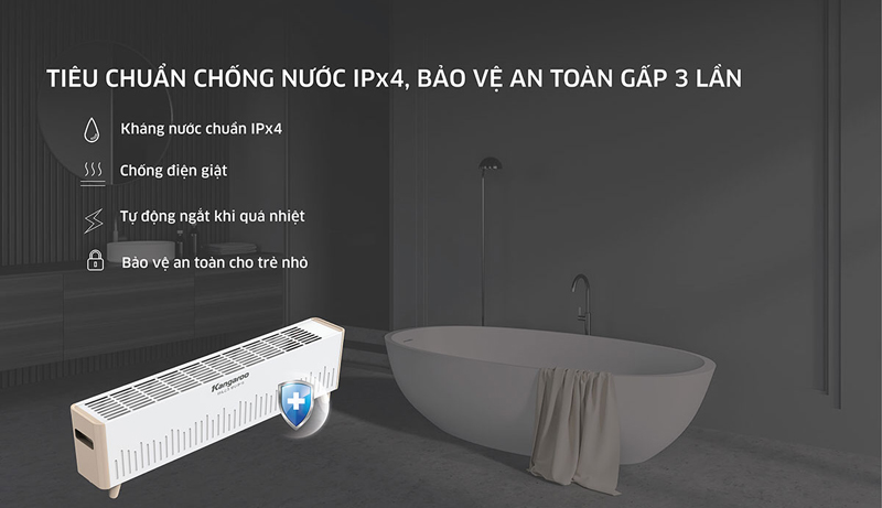 Máy sưởi để bàn Kangaroo KGFH11 - Hàng chính hãng