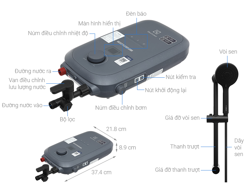Máy nước nóng trực tiếp Electrolux EWE451RB-G6 - Hàng chính hãng