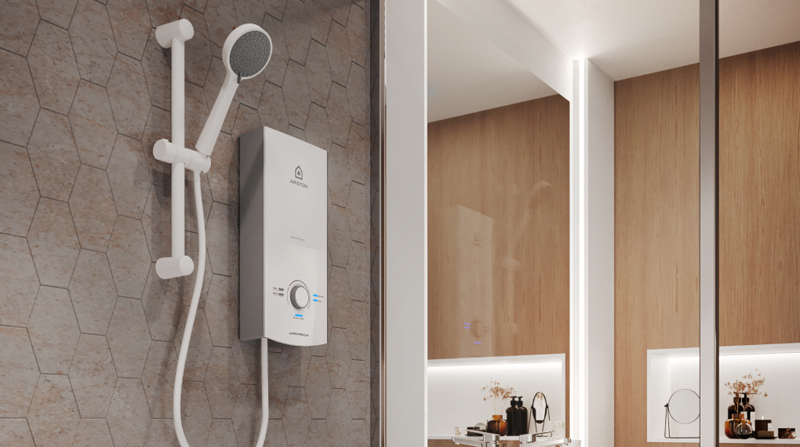 Máy nước nóng trực tiếp Ariston AURES PREMIUM 4.5P IVORY - Hàng chính hãng