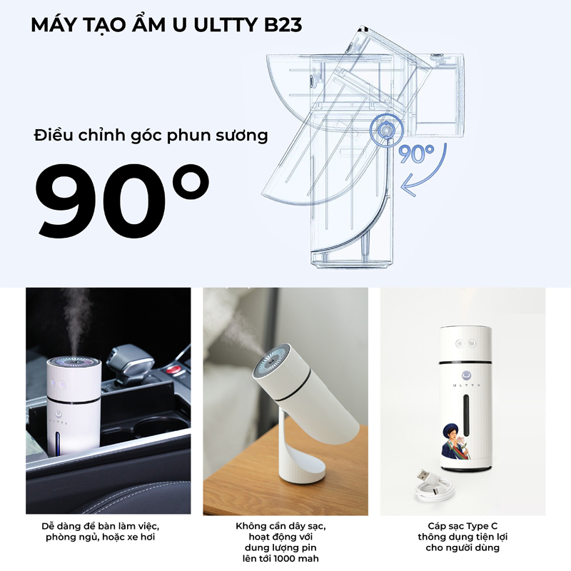 Máy tạo ẩm Ultty B23 - Hàng chính hãng