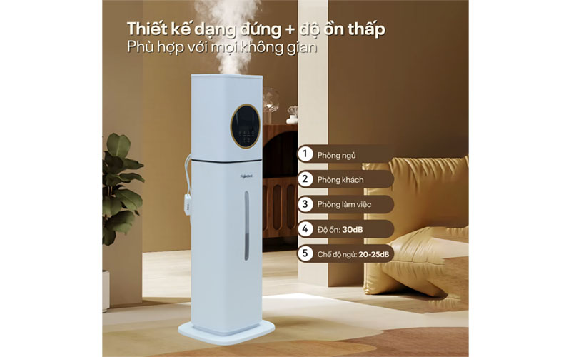 Máy tạo ẩm, xông tinh dầu, khử khuẩn UV Fujihome HM09UV1 - Hàng chính hãng