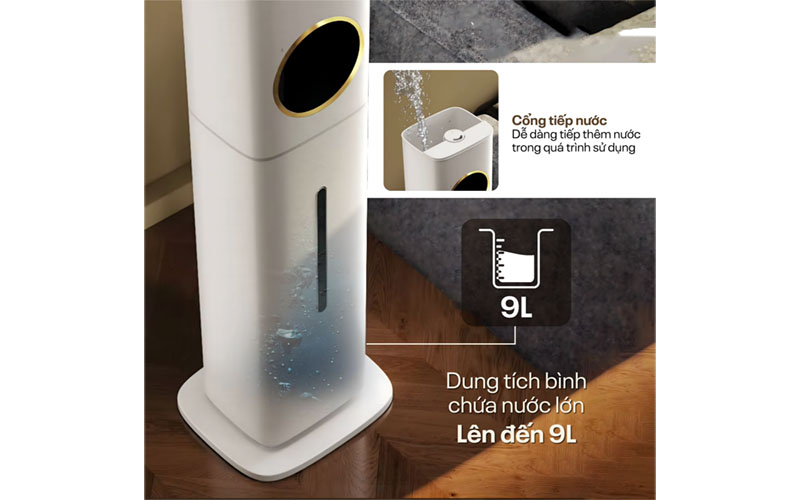 Máy tạo ẩm, xông tinh dầu, khử khuẩn UV Fujihome HM09UV1 - Hàng chính hãng