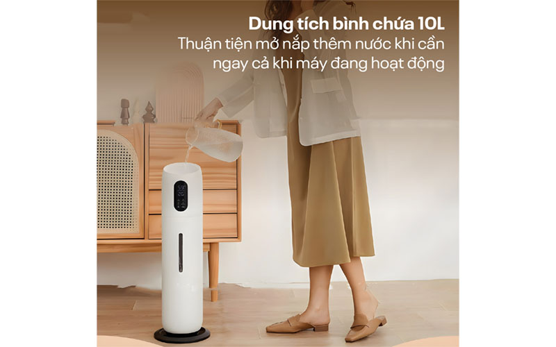 Máy tạo ẩm, xông tinh dầu, khử khuẩn UV Fujihome HM10UV-WIFI - Hàng chính hãng