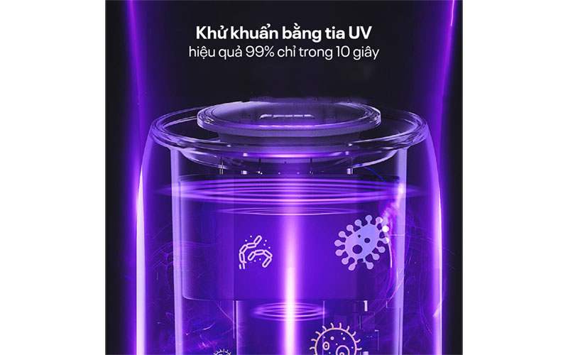 Máy tạo ẩm, xông tinh dầu, khử khuẩn UV Fujihome HM10UV-WIFI - Hàng chính hãng