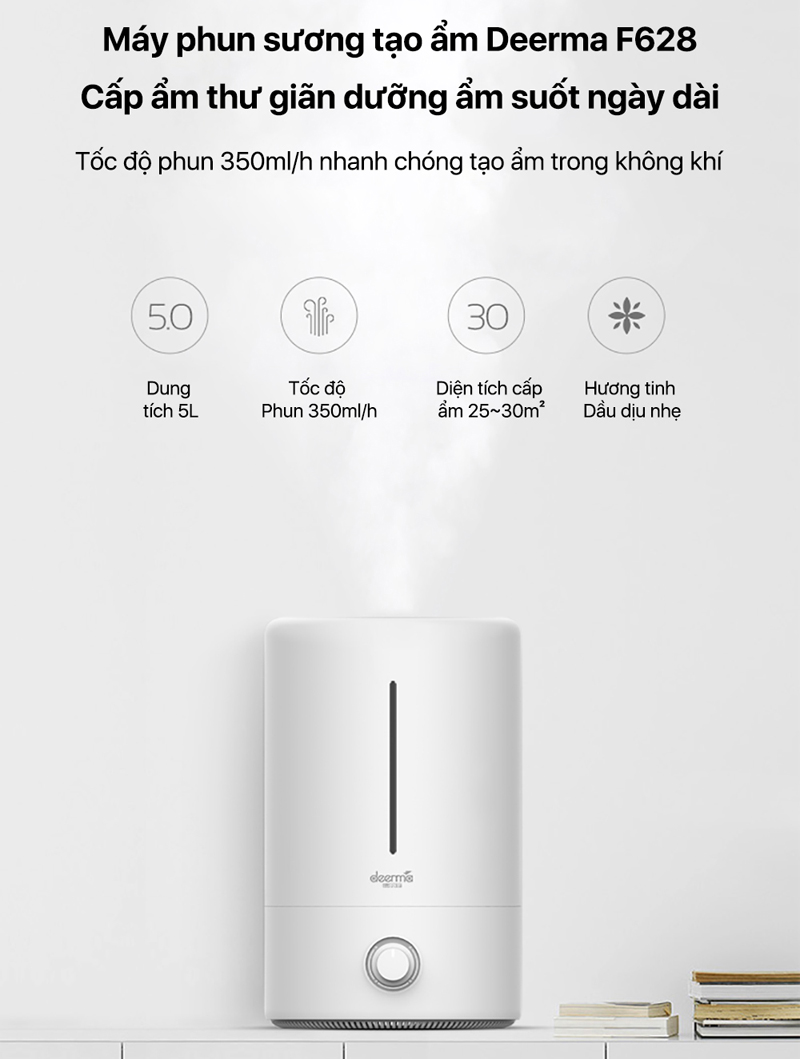 Máy tạo độ ẩm Deerma F628 - Hàng chính hãng