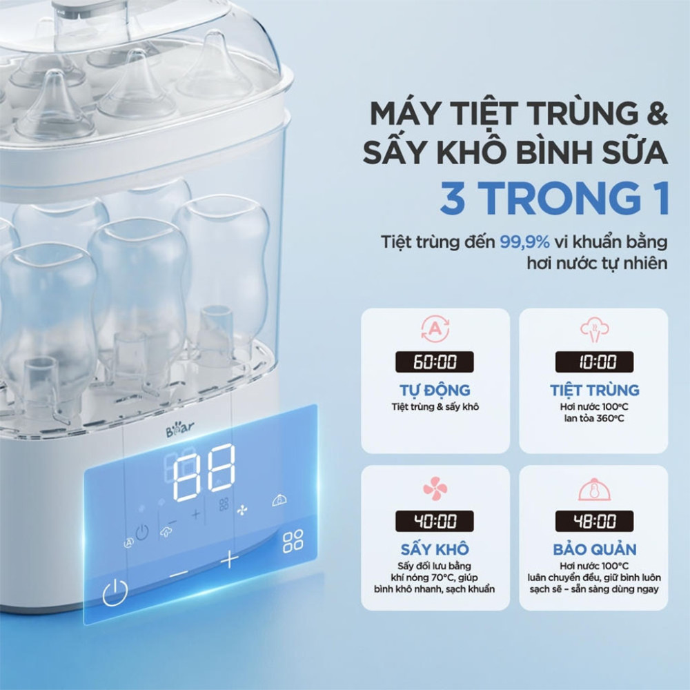 Máy tiệt trùng bình sữa Bear ST-5H05E26 - Hàng chính hãng