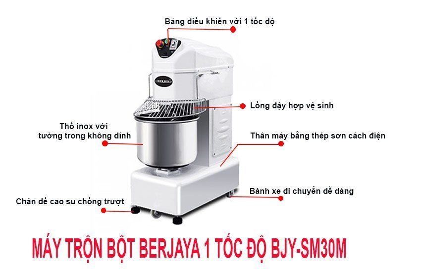 Máy trộn bột 28L Berjaya BJY-SM30M - Hàng chính hãng