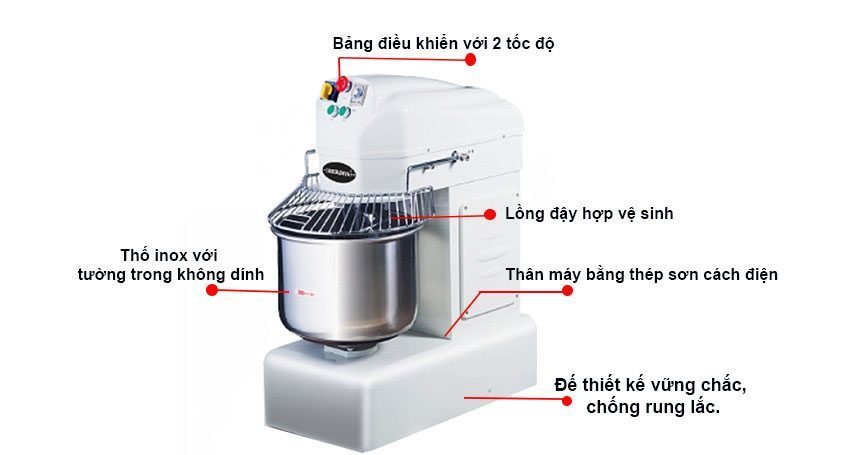 Máy trộn bột 66L Berjaya BJY-SM50M - Hàng chính hãng