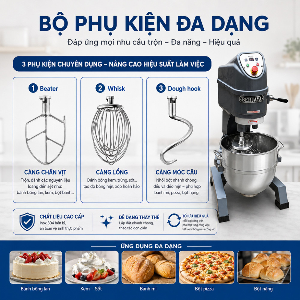 Máy trộn bột Berjaya BJY-BM20-DT - Hàng chính hãng