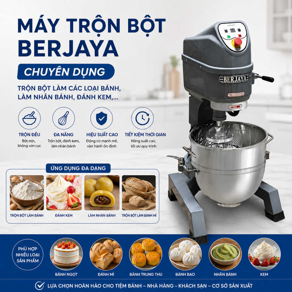Máy trộn bột Berjaya BJY-BM20-DT - Hàng chính hãng