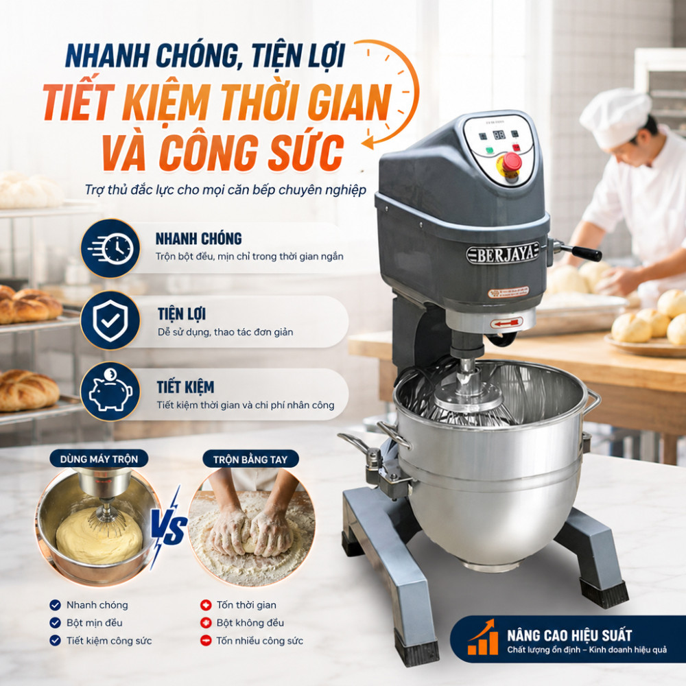 Máy trộn bột Berjaya BJY-BM20-DT - Hàng chính hãng