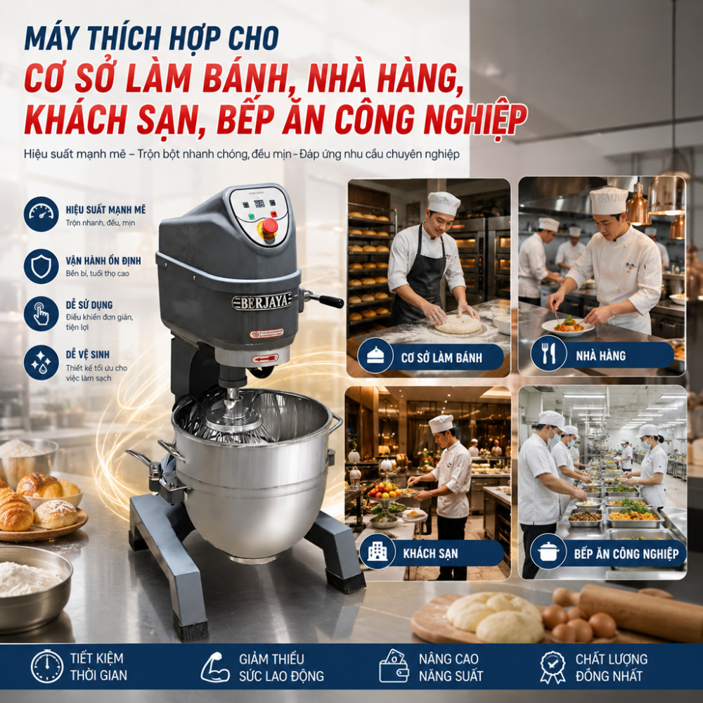 Máy trộn bột Berjaya BJY-BM20-DT - Hàng chính hãng