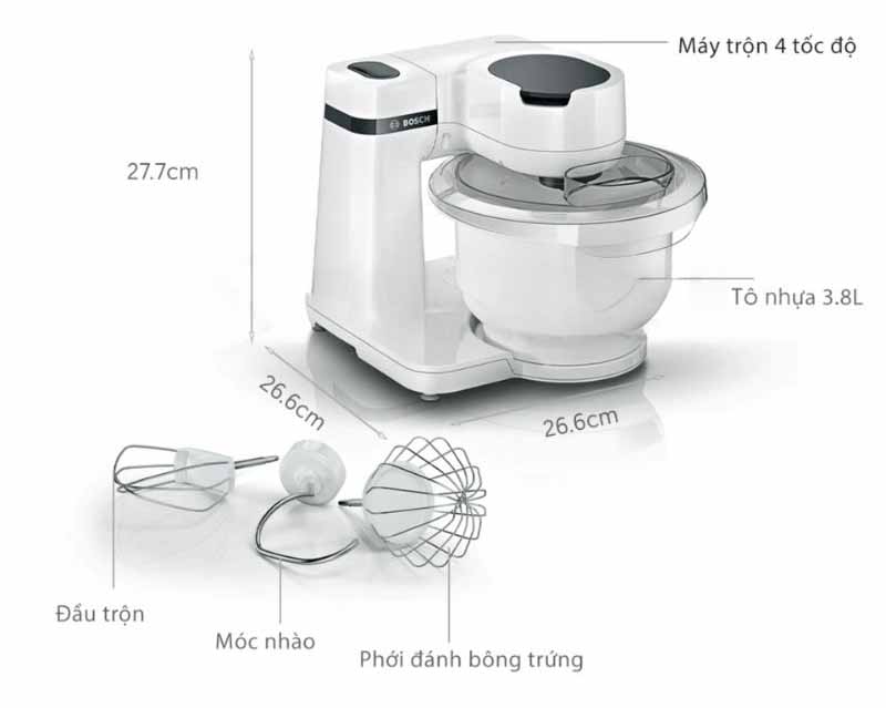 Máy trộn đa năng Bosch MUMS2AW00 - Hàng chính hãng