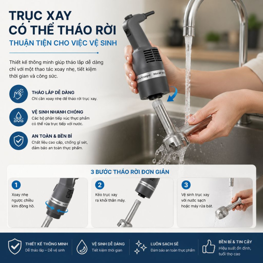 Máy trộn thực phẩm cầm tay Robot Coupe Mini MP 190 V.V - Hàng chính hãng
