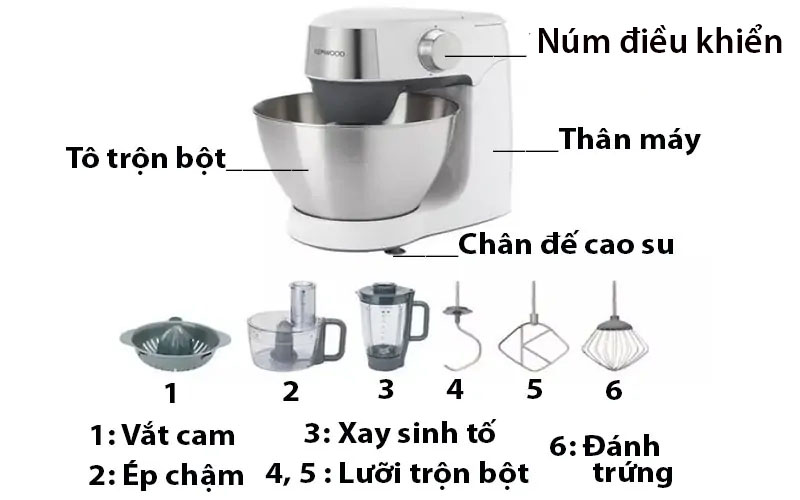 Máy trộn bột đa năng Prospero Plus Kenwood KHC29.H0WH - Hàng chính hãng