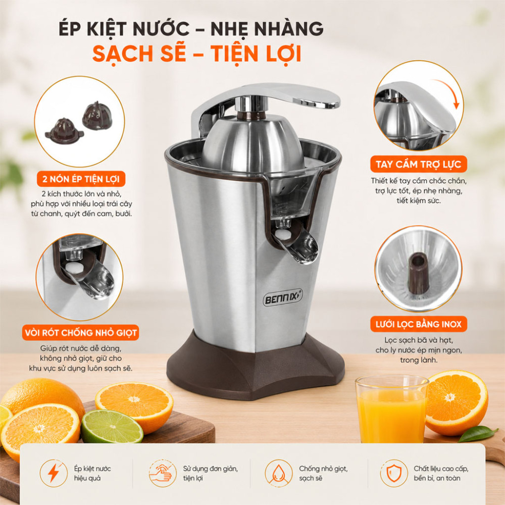 Máy vắt cam Bennix BN-CJ02 - Hàng chính hãng