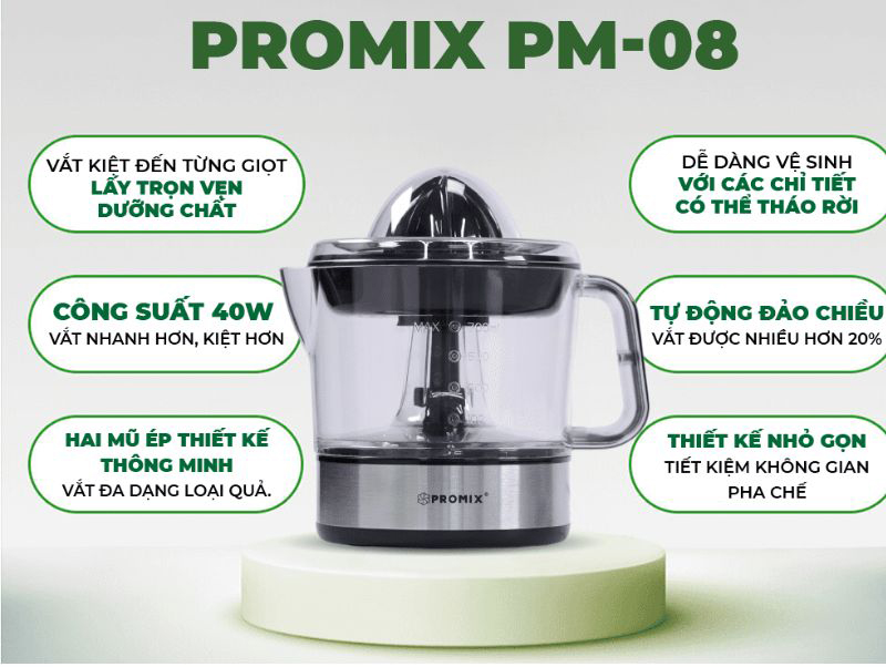 Máy vắt cam Promix PM-08 - Hàng chính hãng