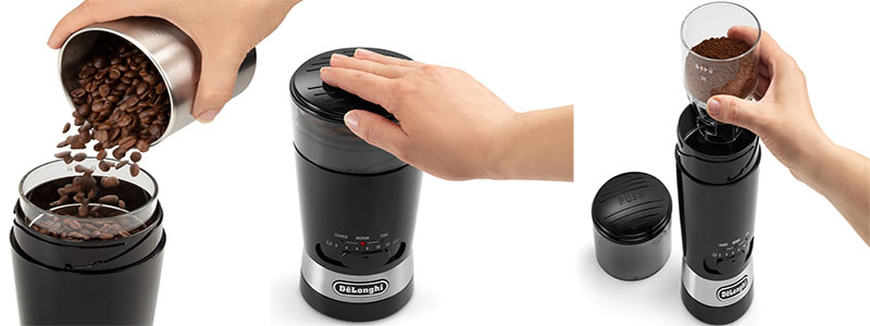 Máy xay cà phê hạt mini DeLonghi KG210 - Hàng chính hãng