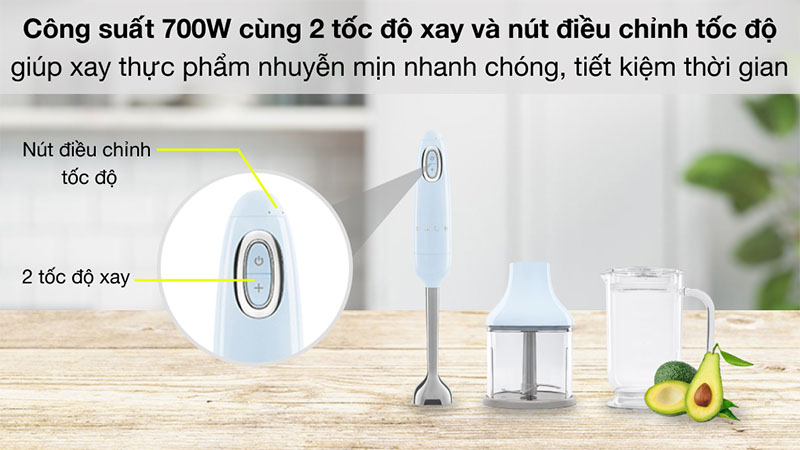 Máy xay cầm tay SMEG HBF02 - Hàng chính hãng
