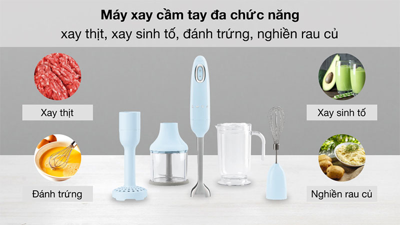 Máy xay cầm tay SMEG HBF02 - Hàng chính hãng