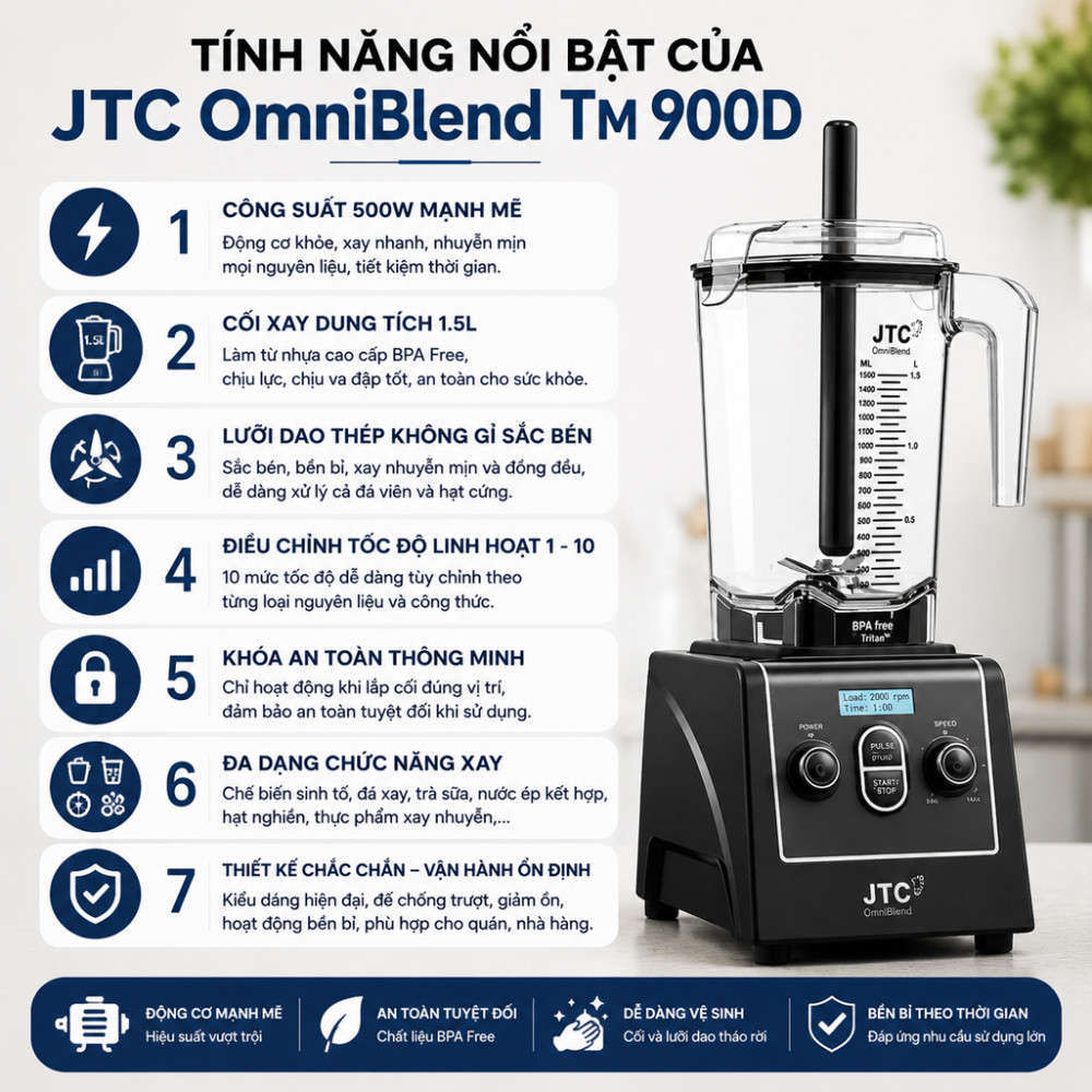 Máy xay công nghiệp JTC OmniBlend TM 900D - Hàng chính hãng