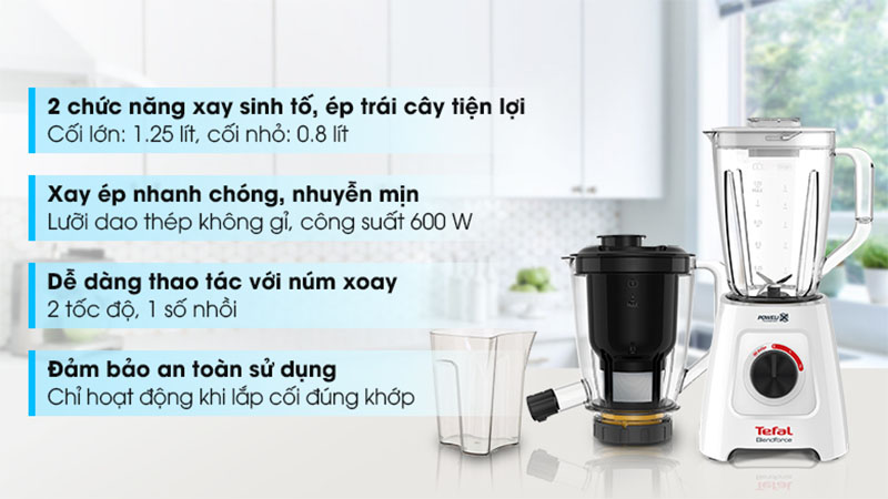 Máy xay ép sinh tố Tefal BL42Q166 - Hàng chính hãng