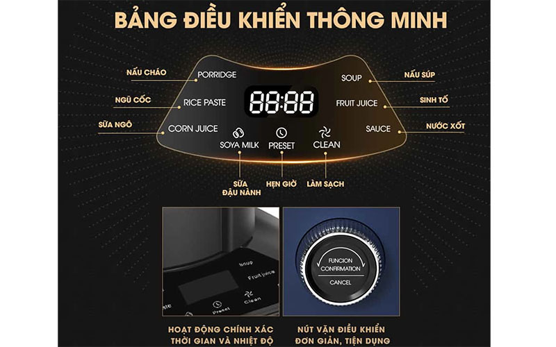 Máy xay nấu sữa hạt đa năng cách âm Bear PBJ-B06S2 - Hàng chính hãng