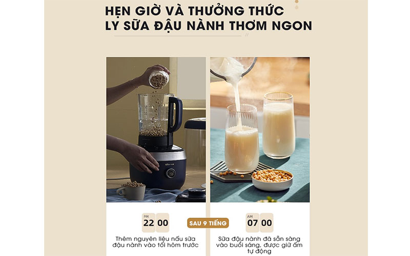Máy xay nấu sữa hạt đa năng cách âm Bear PBJ-B06S2 - Hàng chính hãng