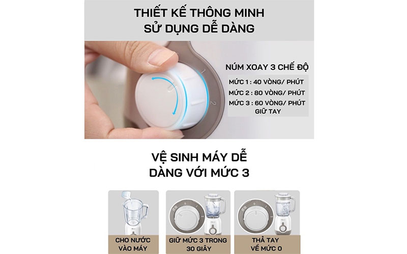 Máy xay sinh tố Bear LLJ-B12K1 - Hàng chính hãng