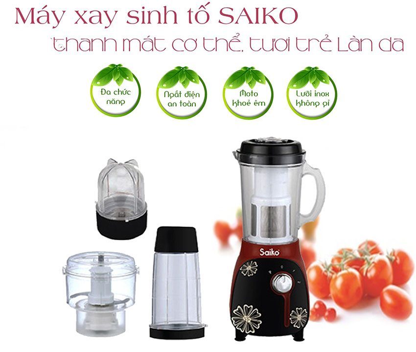 Máy xay sinh tố Saiko BLG-1540P - Hàng chính hãng