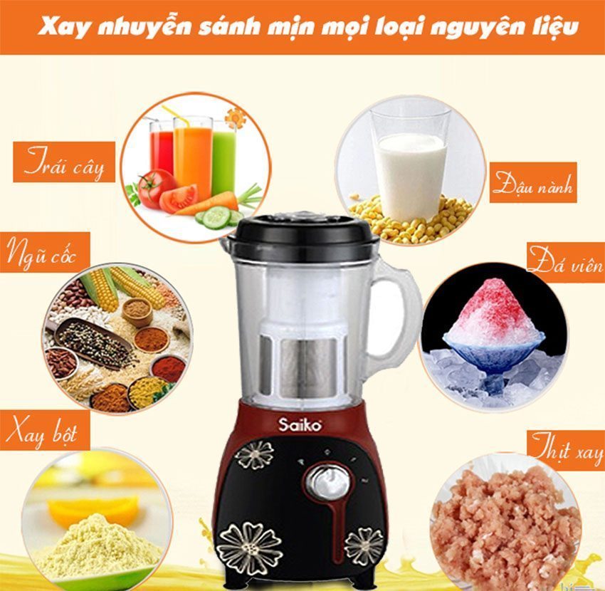 Máy xay sinh tố Saiko BLG-1540P - Hàng chính hãng