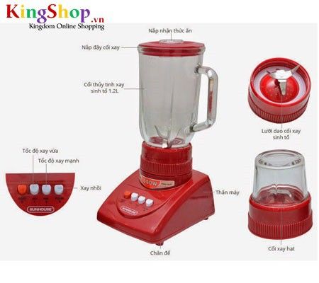 Máy xay sinh tố Sunhouse SHD 5115 - Dung tích 1.5L - Hàng chính hãng