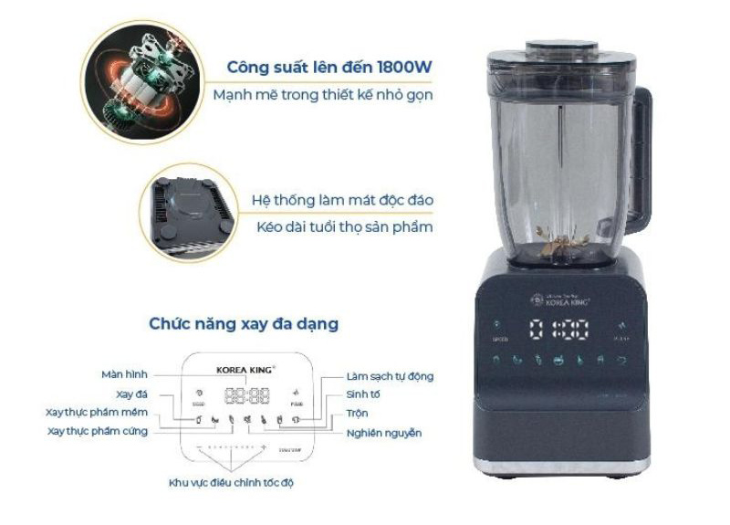 Máy xay sinh tố công nghiệp Korea King PEB-1800 - Hàng chính hãng
