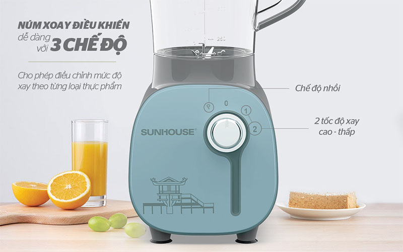 Máy xay sinh tố đa năng Sunhouse SHD5312B - Hàng chính hãng