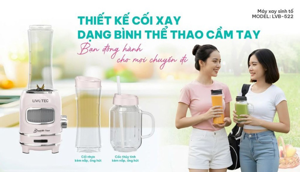 Máy xay sinh tố Livotec LVB-522P/W - Hàng chính hãng