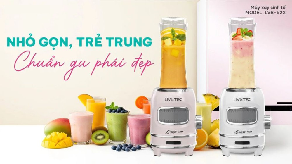 Máy xay sinh tố Livotec LVB-522P/W - Hàng chính hãng