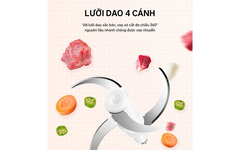 Máy xay thịt đa năng Aqua GGS201R - Hàng chính hãng