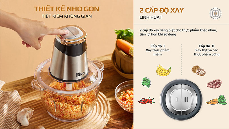 Máy xay thịt đa năng Olivo FC21 - Hàng chính hãng