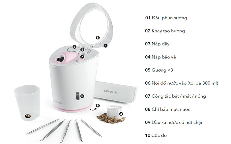 Máy xông mặt nóng lạnh Lanaform Luxury Facial Steamer LA131206 - Hàng chính hãng
