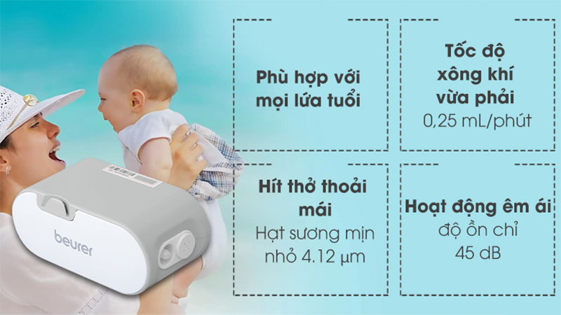 Máy xông mũi họng Beurer IH58 - Hàng chính hãng