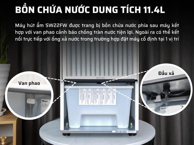 Máy hút ẩm Wood’s SW22FW - Hàng chính hãng