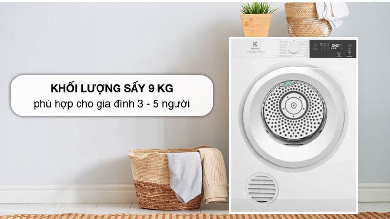 Máy sấy thông hơi Electrolux EDS904H3WC - Hàng chính hãng