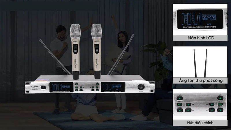 Micro karaoke Eudac Audio SKM-250 - Hàng chính hãng