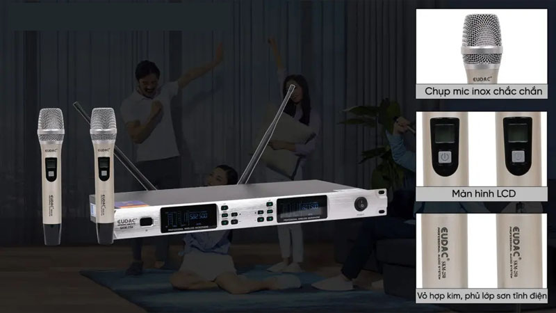 Micro karaoke Eudac Audio SKM-250 - Hàng chính hãng