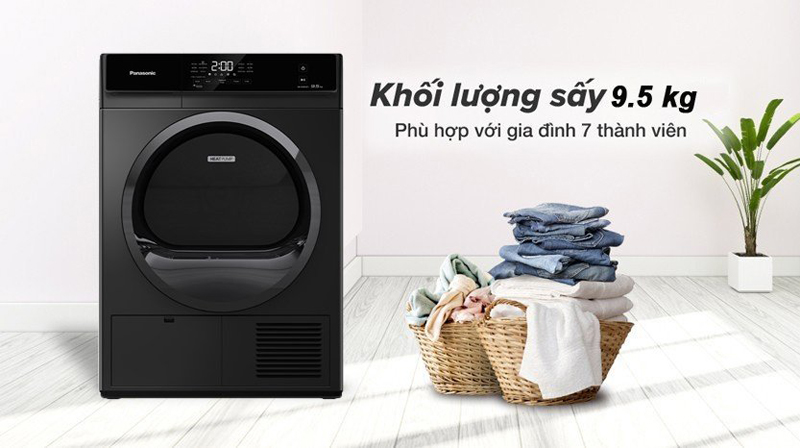 Máy sấy bơm nhiệt Panasonic 9.5 kg NH-EH95JD1BV - Hàng chính hãng