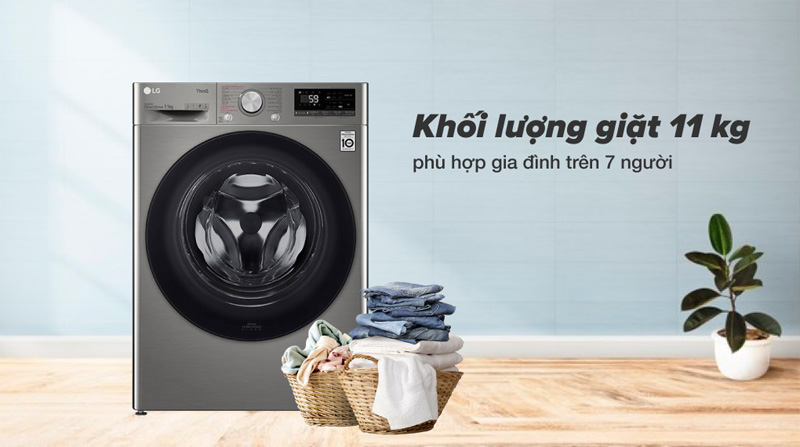 Máy giặt LG Inverter 11 kg FV1411S4P - Hàng chính hãng
