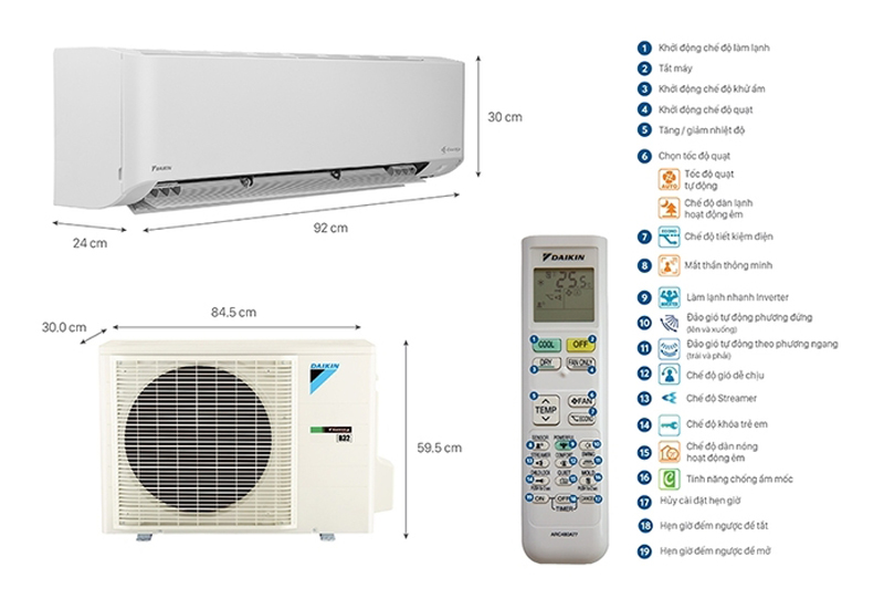 Máy lạnh Daikin Inverter 2 HP FTKY50WVMV - Hàng chính hãng