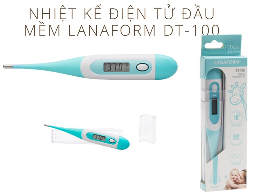 Nhiệt kế điện tử đầu mềm Lanaform DT-100 - Hàng chính hãng