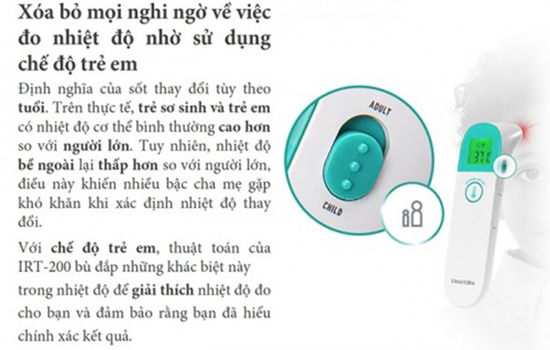 Nhiệt kế hồng ngoại Lanaform IRT-200 LA090114 - Hàng chính hãng